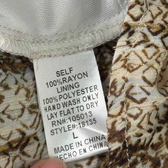 Savanna Jane Top Women Large Embroidered Southwest Boho Western Metallic Shimmer - Picture 9 of 12